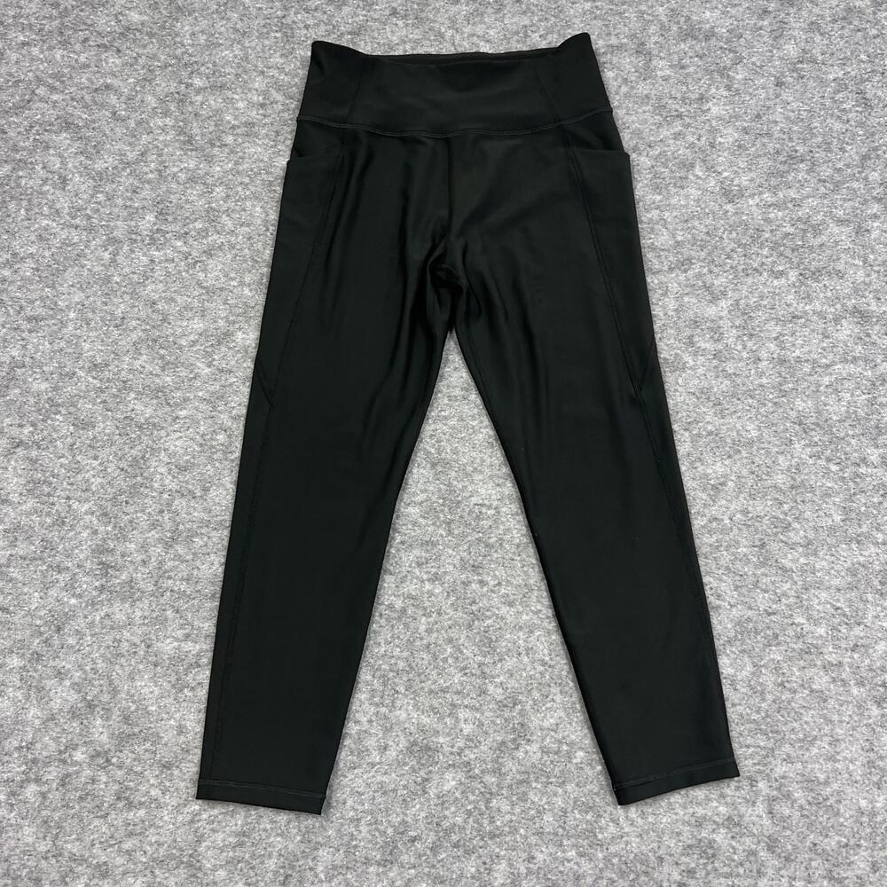 Kinesis Leggings Womens M Black Ankle High Waist Pockets Slim Yoga Gym Athletic